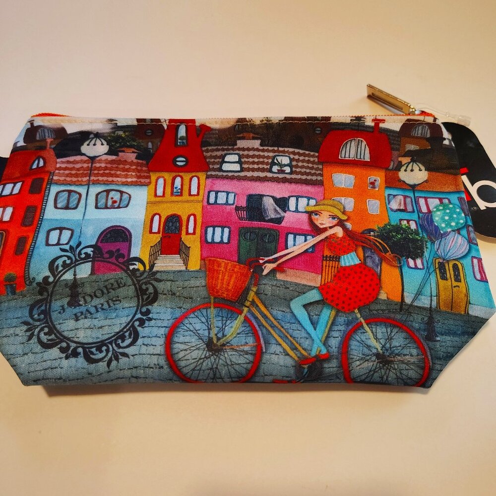 Cute Paris Art Cosmetic Makeup Bag Pencil Case Storage Pouch